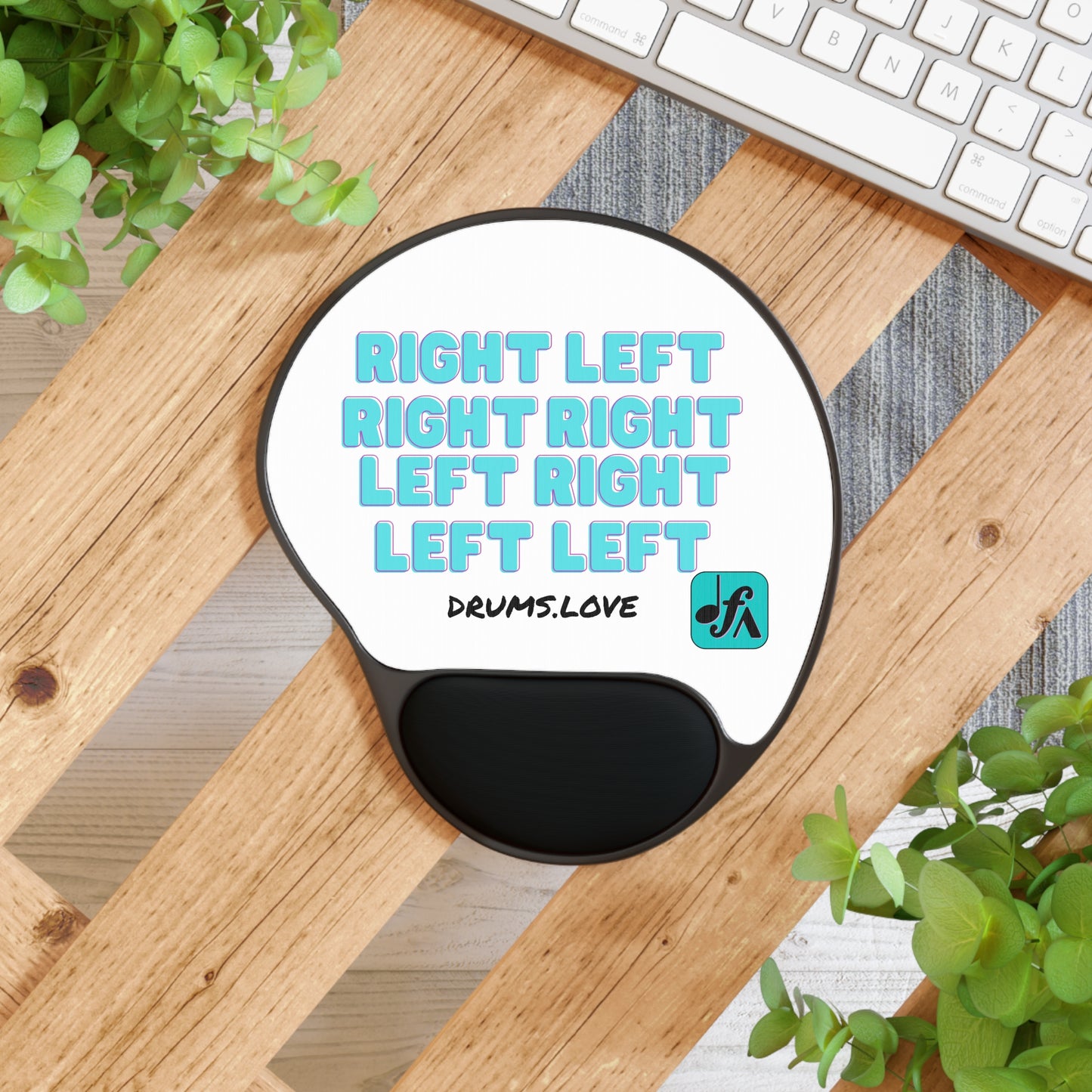 Paradiddle Mouse Pad With Wrist Rest