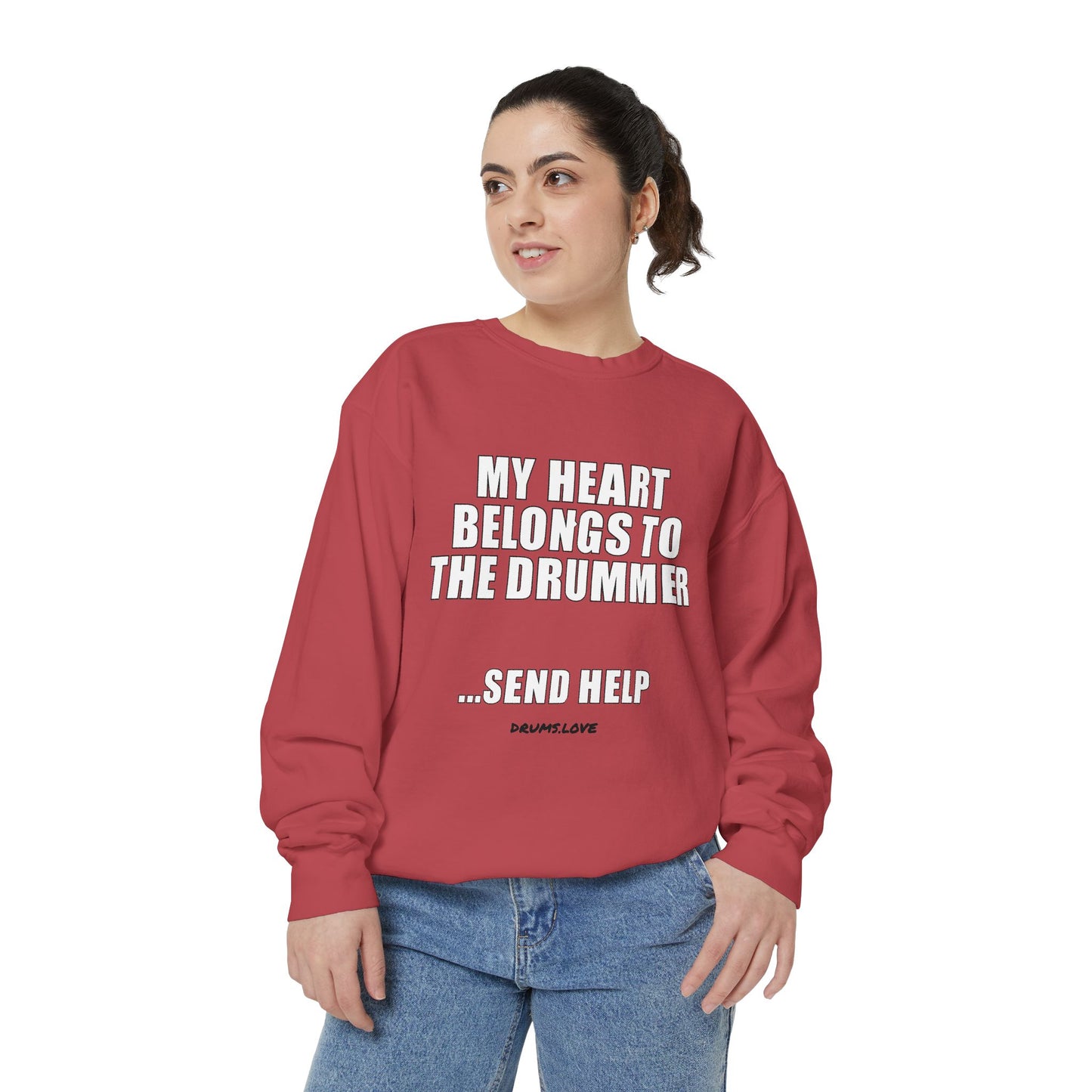 My Heart Belongs to the Drummer - Funny Band Fan Crewneck