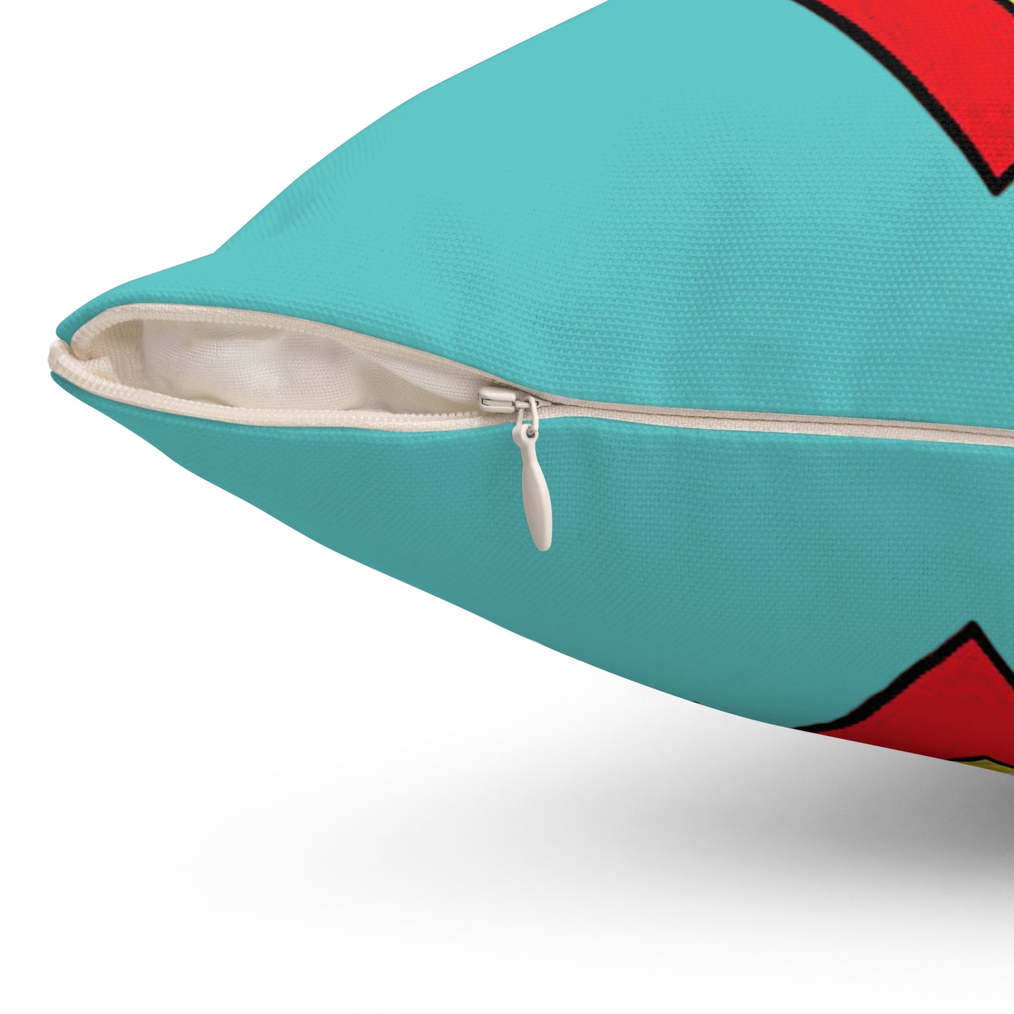 Valentine’s Heart Logo Pillow — Spun Polyester Square