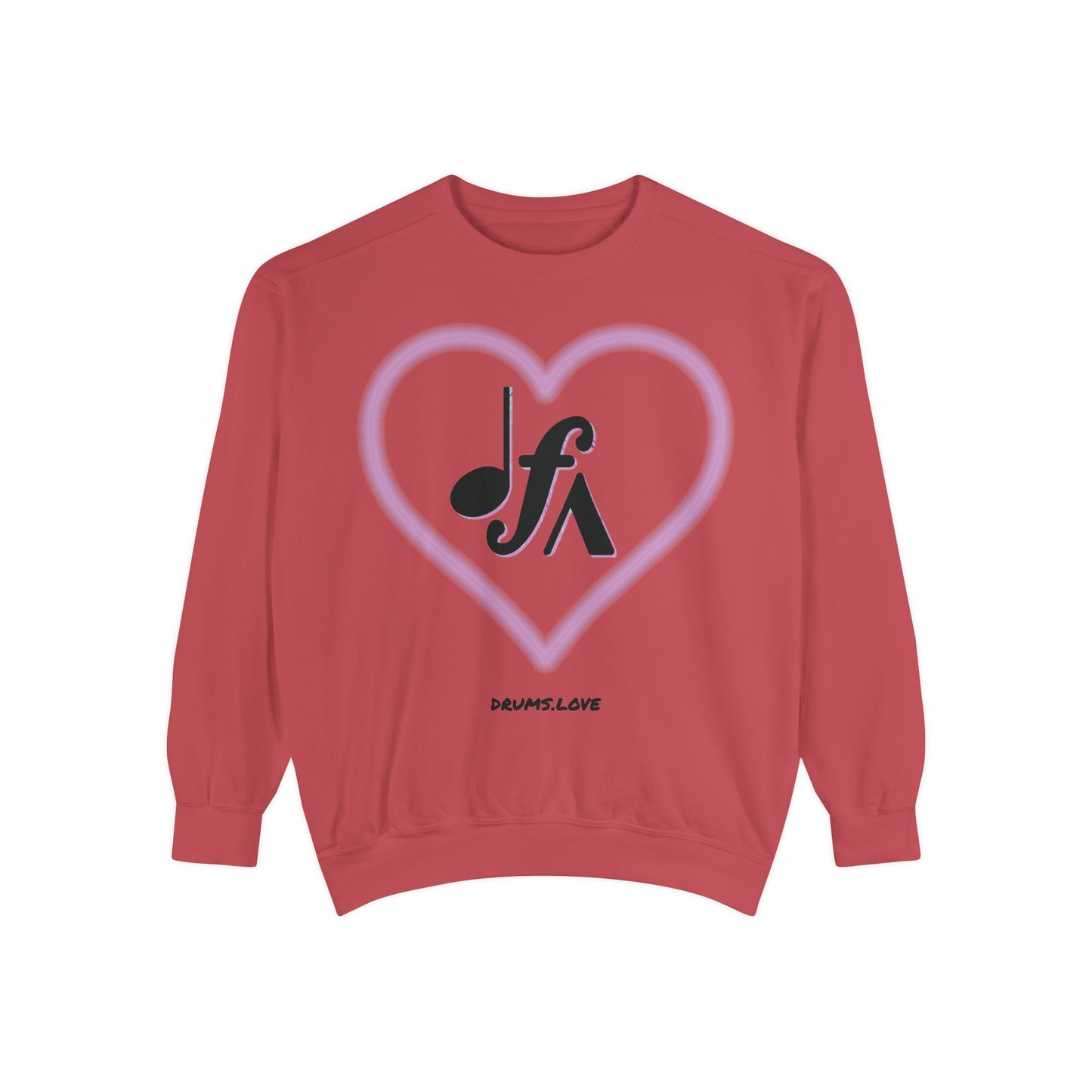 Drummer Heart Sweatshirt — "My Heart Belongs to the Drummer" Funny Band Fan Crewneck