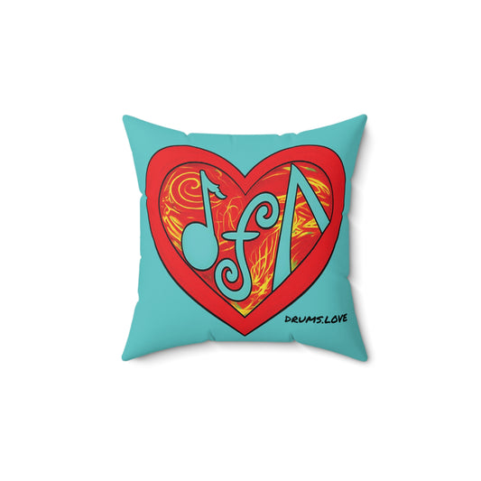 Valentine’s Heart Logo Pillow — Spun Polyester Square