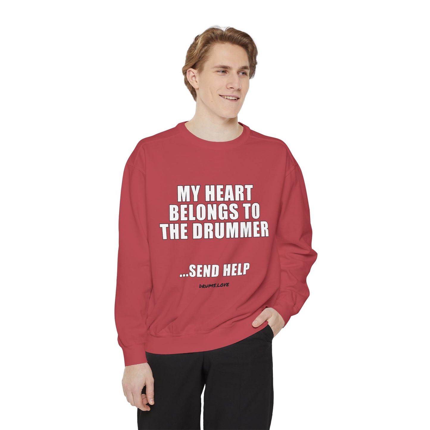 My Heart Belongs to the Drummer - Funny Band Fan Crewneck