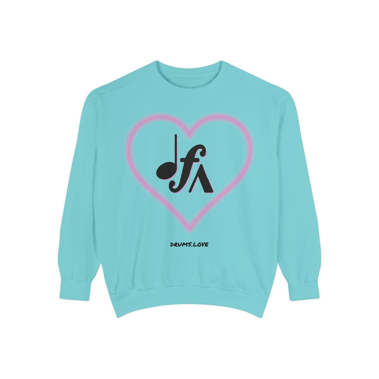 Drummer Heart Sweatshirt — "My Heart Belongs to the Drummer" Funny Band Fan Crewneck