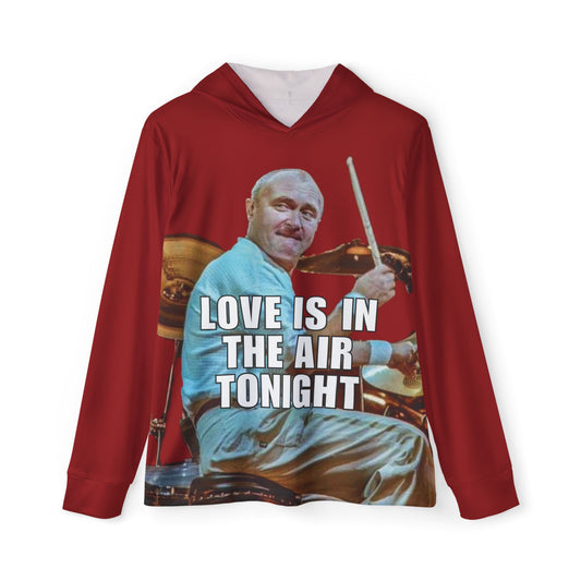 Love Is In The Air Tonight Hoodie — Retro Drummer Graphic Pullover